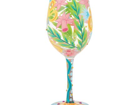 Fashion Florals Wine Glass Cheap