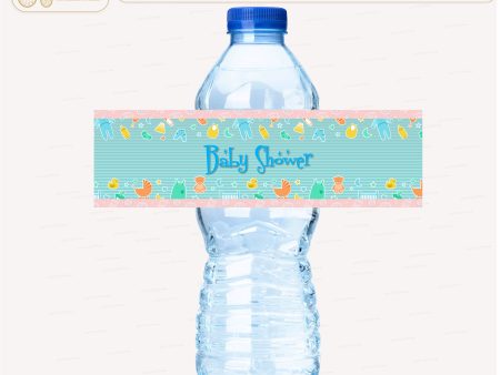 Baby Shower Theme Water Bottle Sticker Hot on Sale