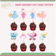 Baby Shower Theme Cup Cake Topper For Sale