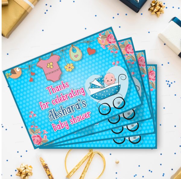 Baby Shower Theme Thank You Card For Cheap