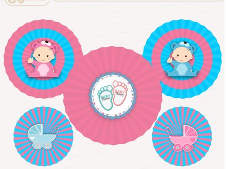 Baby Shower Theme Paper Fan Hot on Sale