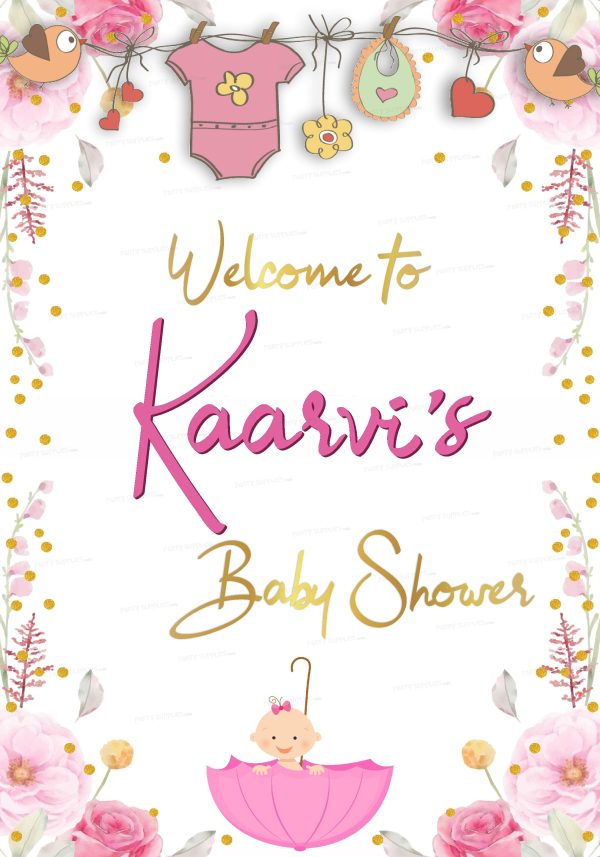 Baby Shower Theme Customized  Welcome Board Online Sale