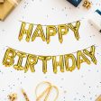 Happy Birthday Gold Foil Balloons Letter Pack Discount