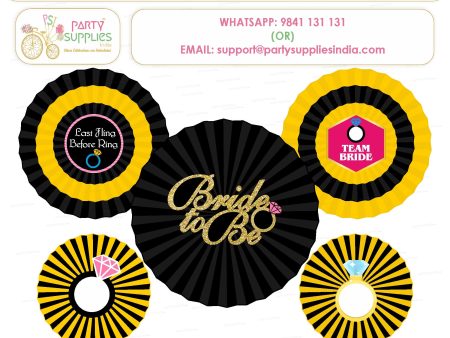 Bride to Be Theme Paper Fan Discount