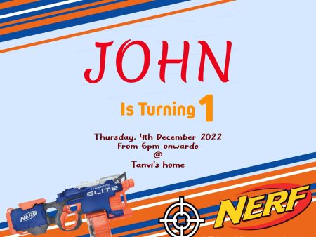 Nerf Themes Customized Invite Supply