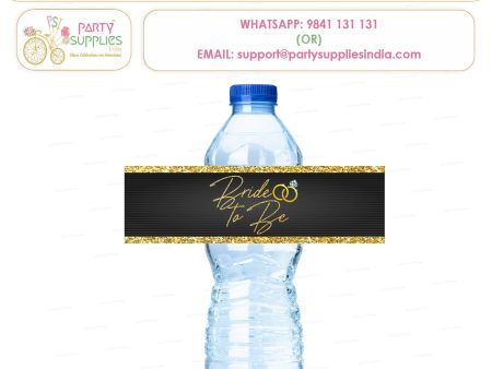 Bride to Be Theme Water Bottle Stickers Supply