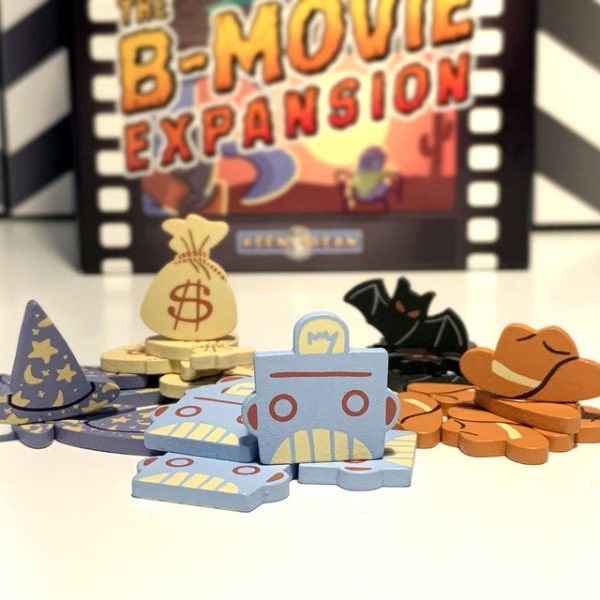 Roll Camera!: The B-Movie Expansion Wooden Genre Tokens (30 Pieces) on Sale