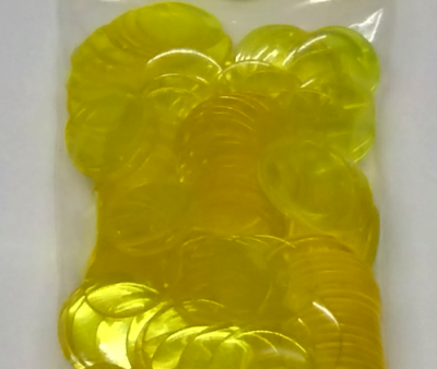 Koplow Games - Transparent Plastic Tokens - Bag of 250 (Yellow) Online Hot Sale