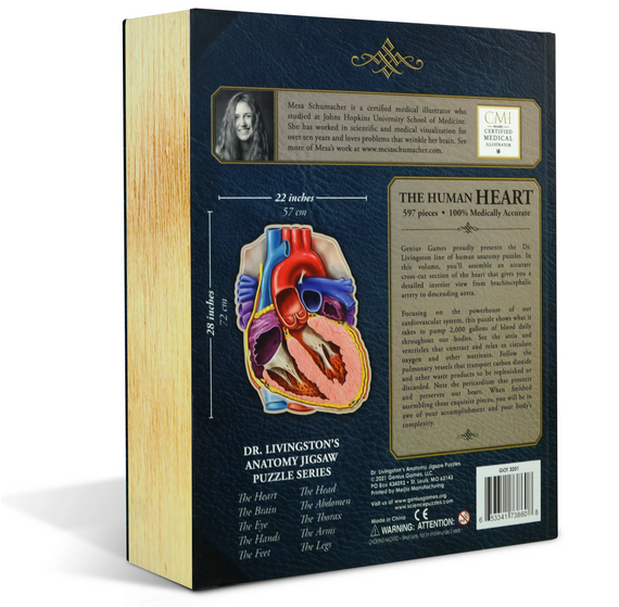 Puzzle - Genius Games - Dr Livingston: Human Heart (597 Pieces) Fashion